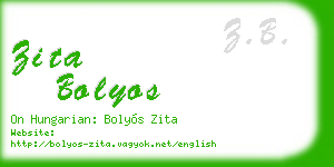 zita bolyos business card